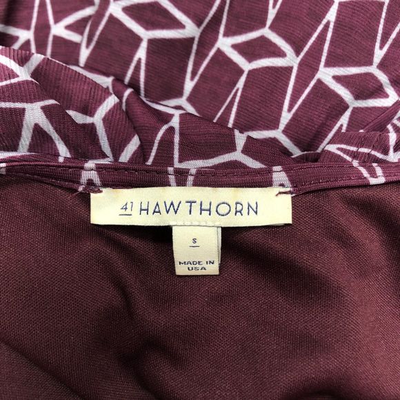 41 Hawthorn Women 3/4 Sleeve Wrap Dress Size Small Polyester Blend B237 -26 - Picture 6 of 13